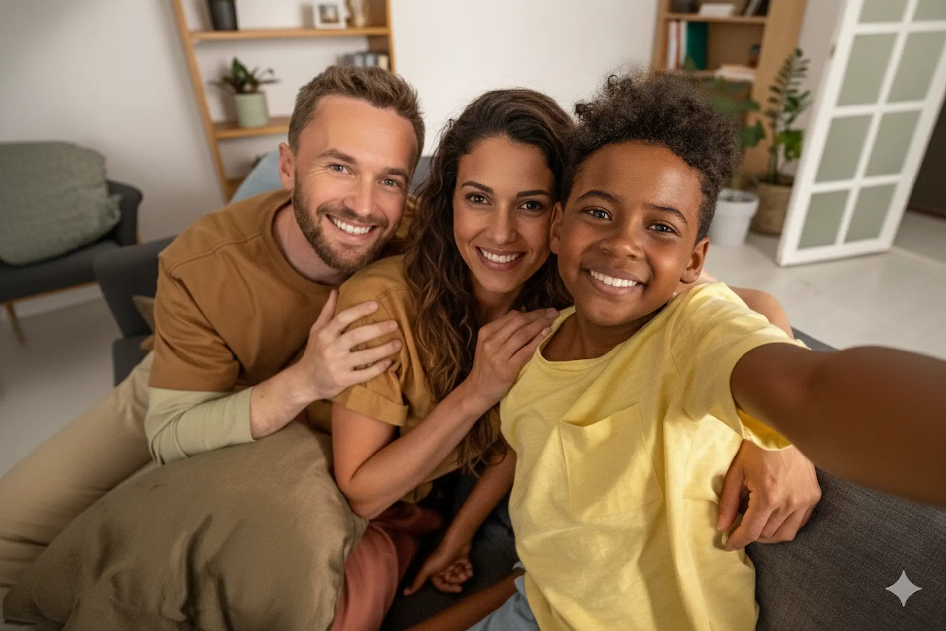Família sorrindo